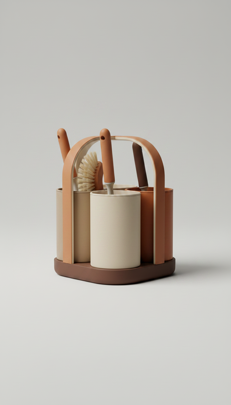 Alternate angle view of Kitchen Cleaning Tool Holder